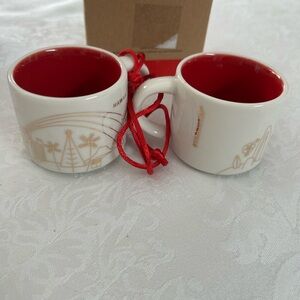 Starbucks two ornaments Christmas Hawaii perfect condition! eBay price $59 for 1